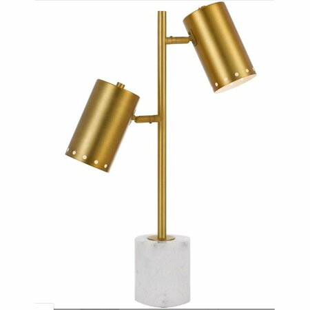 AF LIGHTING Derry Two-Light Table Lamp, Brushed Brass 9146-TL
